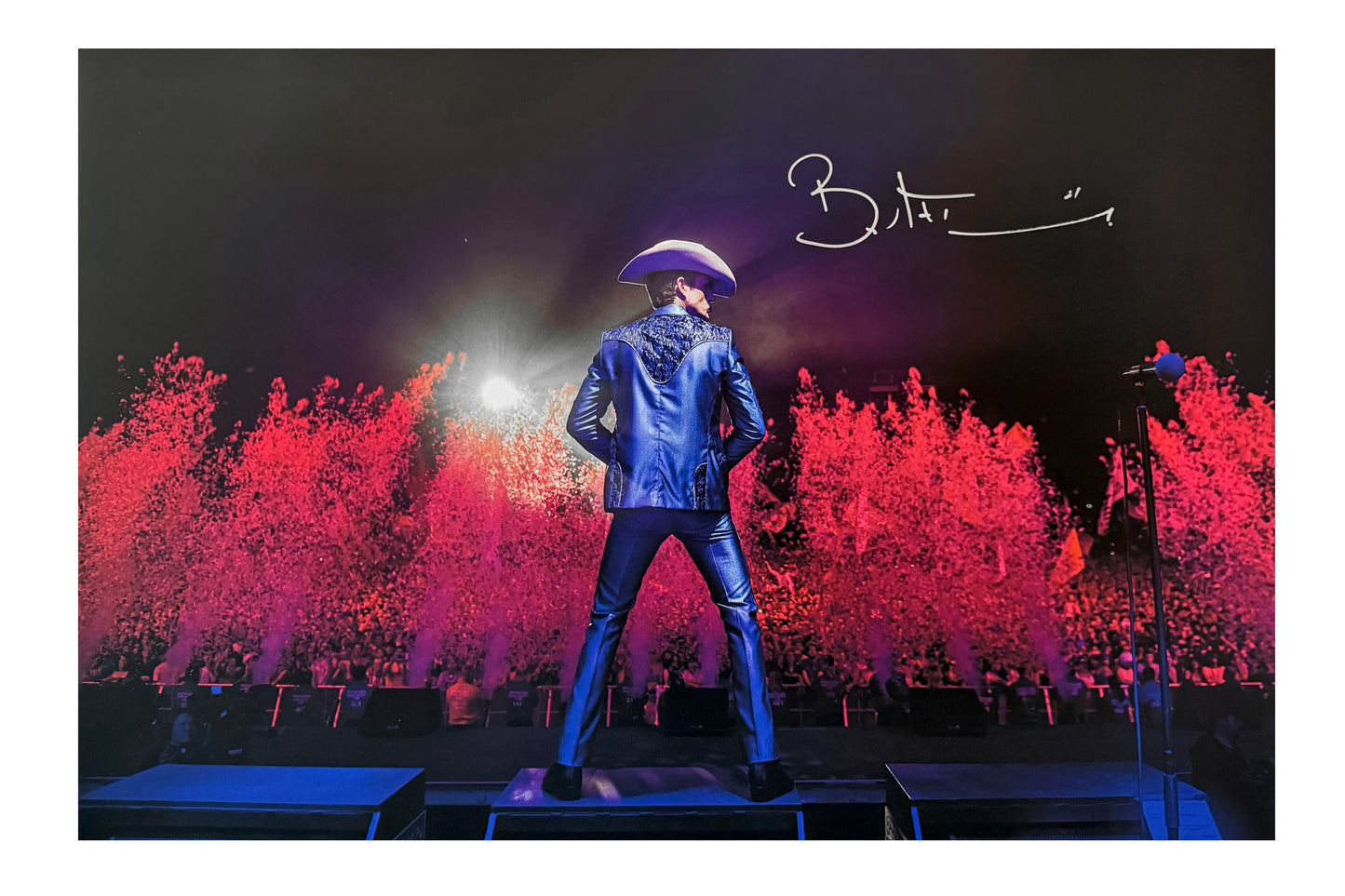 Autographed Brandon Flowers at Glastonbury